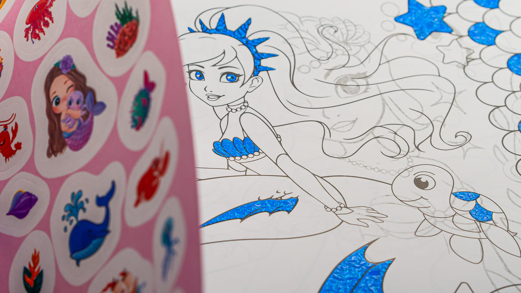 Glam Art. Glowing coloring pages. Mermaids / Glam Art. Сяючі розмальовки. Русалочки  4823076148843-5