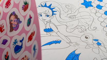 Glam Art. Glowing coloring pages. Mermaids / Glam Art. Сяючі розмальовки. Русалочки  4823076148843-5