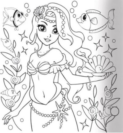 Glam Art. Glowing coloring pages. Mermaids / Glam Art. Сяючі розмальовки. Русалочки  4823076148843-6