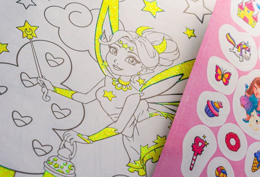 Glam Art. Glowing coloring pages. Princesses and fairies / Glam Art. Сяючі розмальовки. Принцеси і феї  4823076148850-5