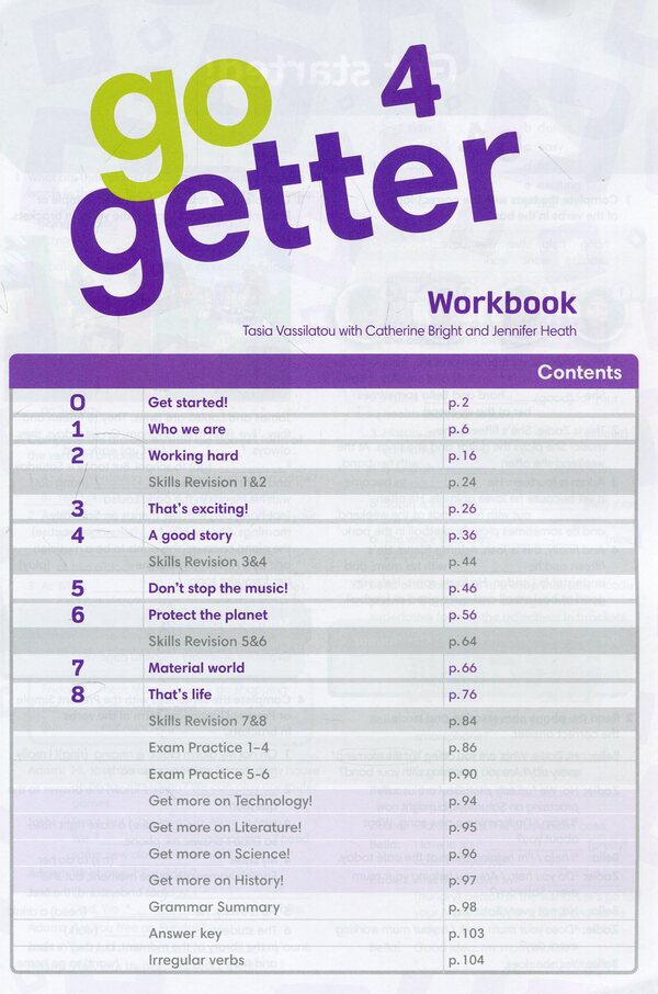 GoGetter 4. Workbook / GoGetter 4. Workbook Дженнифер Хит, Кэтрин Брайт, Тася Василату 9781292210094-3