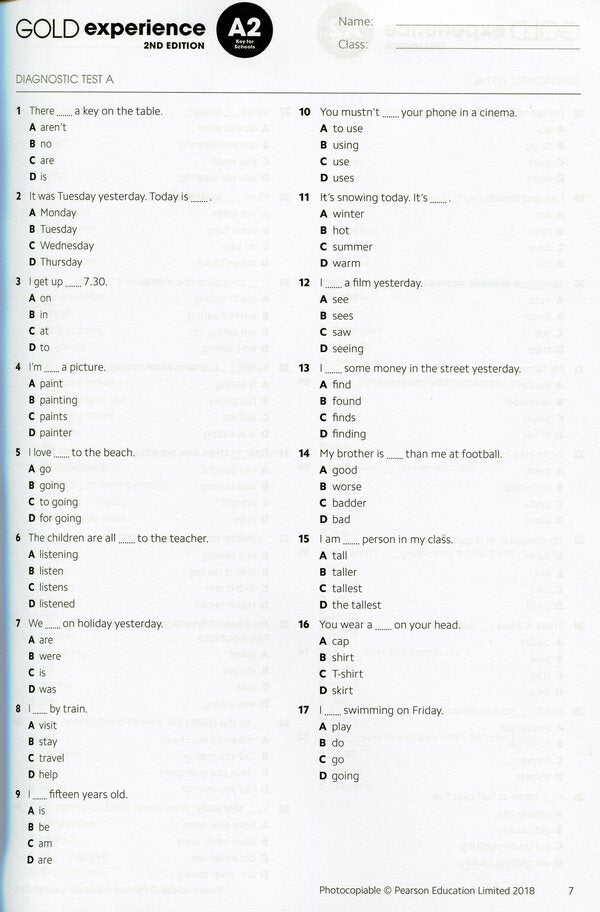 Gold Experience. Teacher's Resource Book. A2 / Gold Experience. Teacher's Resource Book. A2  978-1-292-19435-6-6