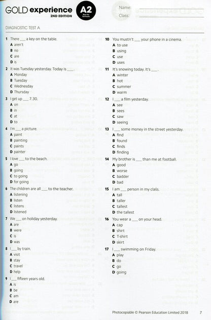 Gold Experience. Teacher's Resource Book. A2 / Gold Experience. Teacher's Resource Book. A2  978-1-292-19435-6-6