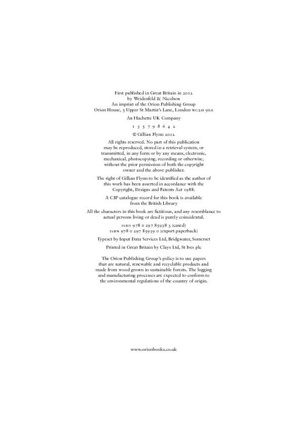 Gone Girl Gillian Flynn / Гиллиан Флинн 9780753827666-5