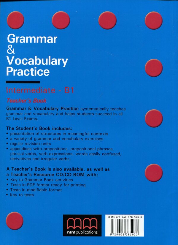 Grammar And Vocabulary Practice: B1: Teacher's Book Esther Wojcicki, Marileni Malkogianni / Эстер Войджицки, Марилени Малкогианни 9789604785933-2