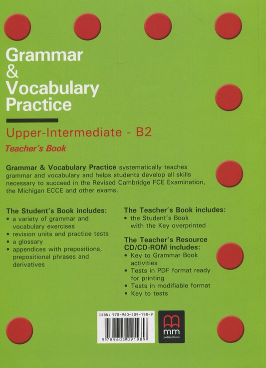 Grammar & Vocabulary Practice Intermediate - B2. Teacher's Book Marileni Malkogianni, Harold Quinton Mitchell / Марилени Малкогианни, Гарольд Квинтон Митчелл 9789605091989-2