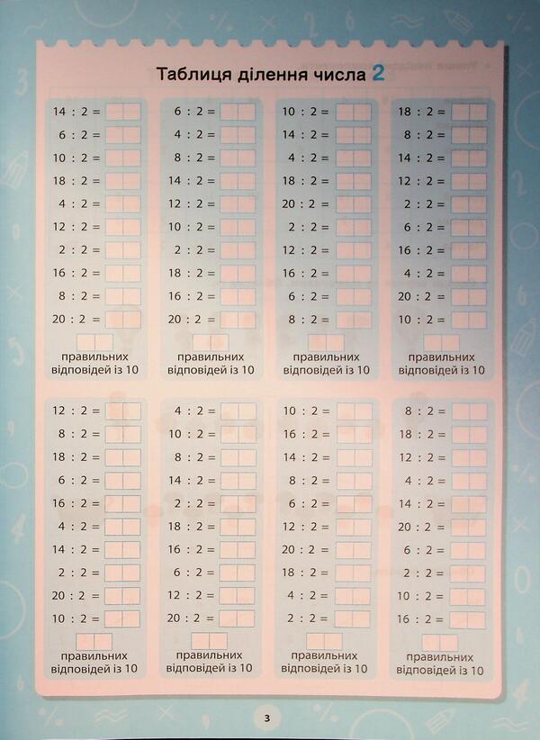 Great simulator. Grade 2-3. Multiplication and division table / Великий тренажер. 2–3 клас. Таблиця множення і ділення Елена Собчук 978-617-544-474-0-4