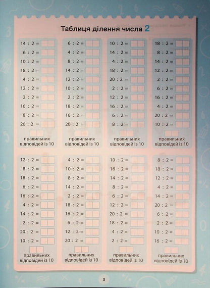 Great simulator. Grade 2-3. Multiplication and division table / Великий тренажер. 2–3 клас. Таблиця множення і ділення Елена Собчук 978-617-544-474-0-4