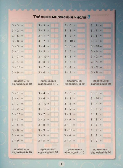 Great simulator. Grade 2-3. Multiplication and division table / Великий тренажер. 2–3 клас. Таблиця множення і ділення Елена Собчук 978-617-544-474-0-6
