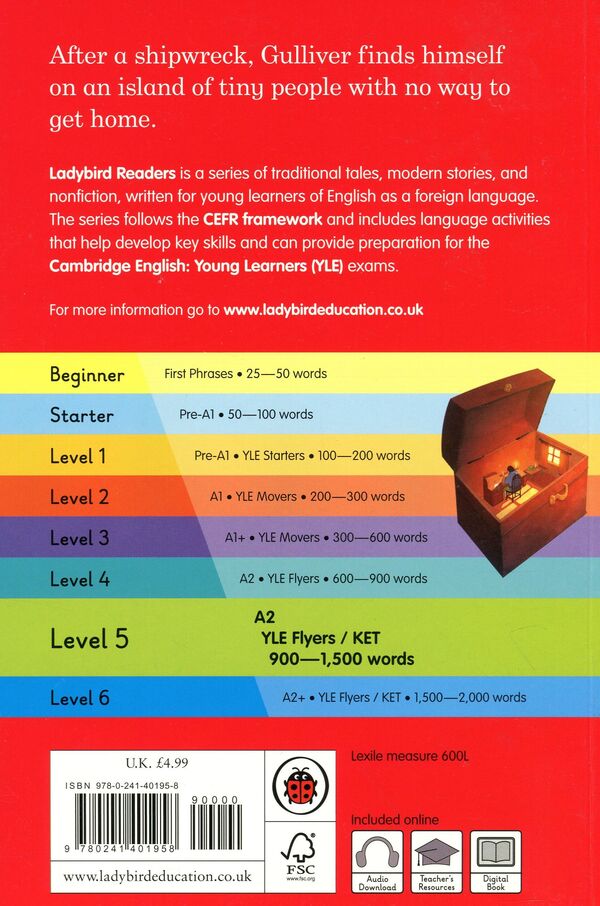 Gulliver's Travels. Ladybird Readers Level 5 / Gulliver's Travels. Ladybird Readers Level 5  9780241401958-2