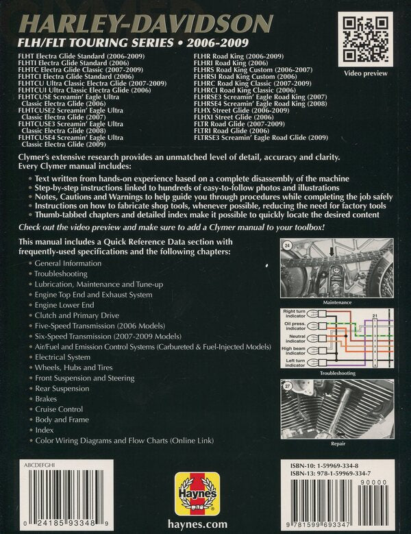 Harley-Davidson Road King, Electra Glide & Screaming Eagle (2006-2009) Clymer Repair Manual / Harley-Davidson Road King, Electra Glide & Screaming Eagle (2006-2009) Clymer Repair Manual Haynes Publishing 9781599693347-4