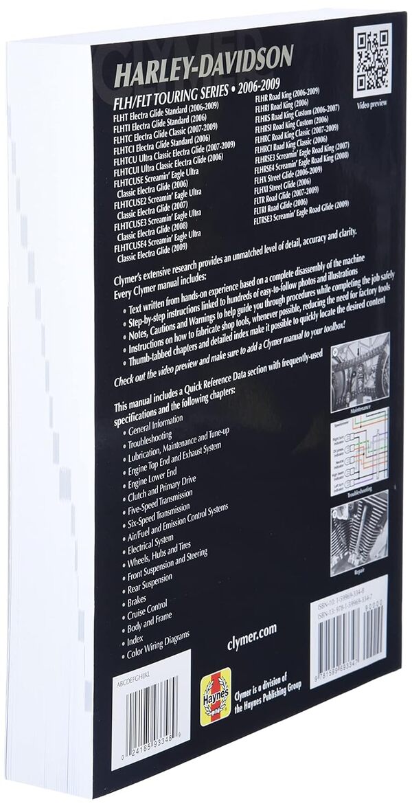 Harley-Davidson Road King, Electra Glide & Screaming Eagle (2006-2009) Clymer Repair Manual / Harley-Davidson Road King, Electra Glide & Screaming Eagle (2006-2009) Clymer Repair Manual Haynes Publishing 9781599693347-3