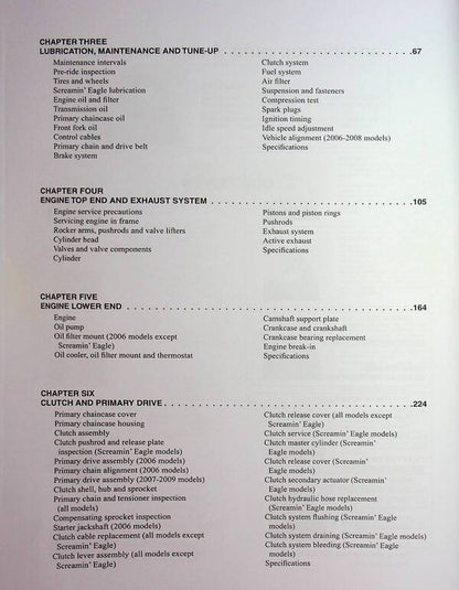 Harley-Davidson Road King, Electra Glide & Screaming Eagle (2006-2009) Clymer Repair Manual / Harley-Davidson Road King, Electra Glide & Screaming Eagle (2006-2009) Clymer Repair Manual Haynes Publishing 9781599693347-6