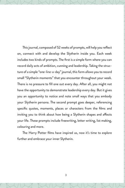Harry Potter Ambition. A Guided Journal For Embracing Your Inner Slytherin / Author not specified 9781787419599-3