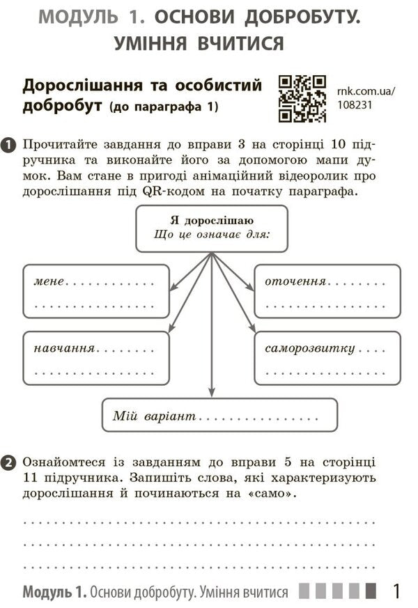 Health, Safety And Welfare. 7Th Grade. Workbook / Здоров'я, безпека та добробут. 7 клас. Робочий зошит Elena Shiyan, Vasyl Dyakiv, Alevtyna Sedochenko, Olga Taglyna / Елена Шиян, Василий Дякив, Алевтина Седоченко, Ольга Таглина 9786170989505-3
