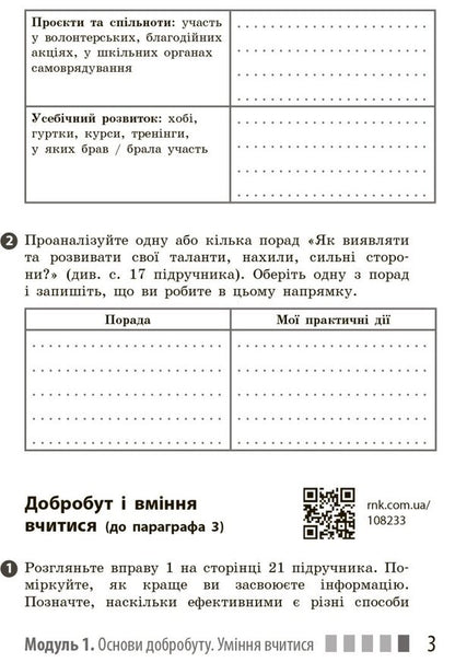 Health, Safety And Welfare. 7Th Grade. Workbook / Здоров'я, безпека та добробут. 7 клас. Робочий зошит Elena Shiyan, Vasyl Dyakiv, Alevtyna Sedochenko, Olga Taglyna / Елена Шиян, Василий Дякив, Алевтина Седоченко, Ольга Таглина 9786170989505-5