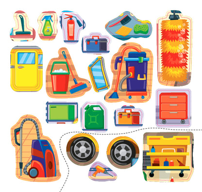 Helper stickers. Car workshop / Наліпки-помічниці. Автомайстерня Елена Собчук 978-617-544-092-6-4