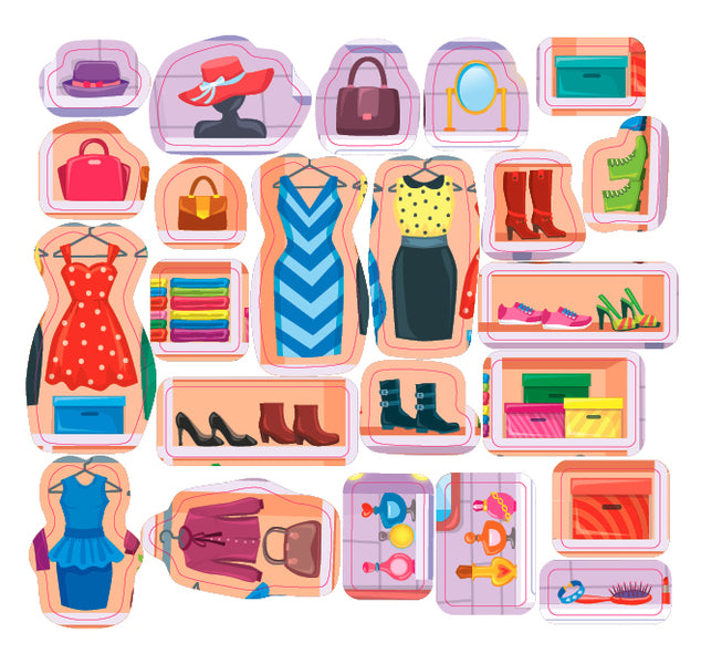 Helper stickers. Fashionista's wardrobe / Наліпки-помічниці. Гардероб модниці Елена Собчук 978-617-544-094-0-4