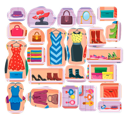 Helper stickers. Fashionista's wardrobe / Наліпки-помічниці. Гардероб модниці Елена Собчук 978-617-544-094-0-4