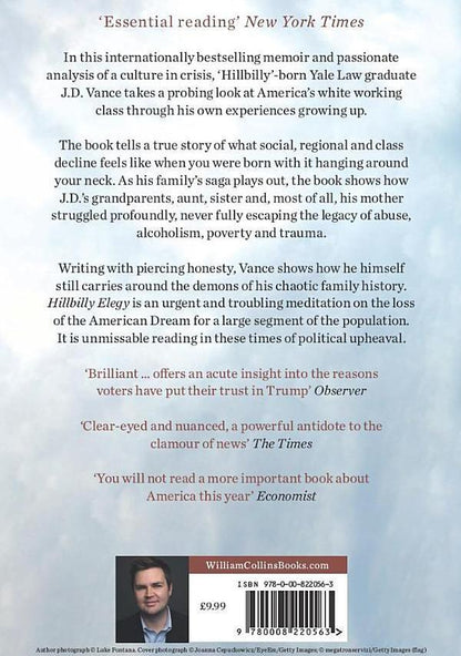 Hillbilly Elegy. A Memoir Of A Family And Culture In Crisis James David Vance / Джеймс Дэвид Вэнс 9780008220563-2