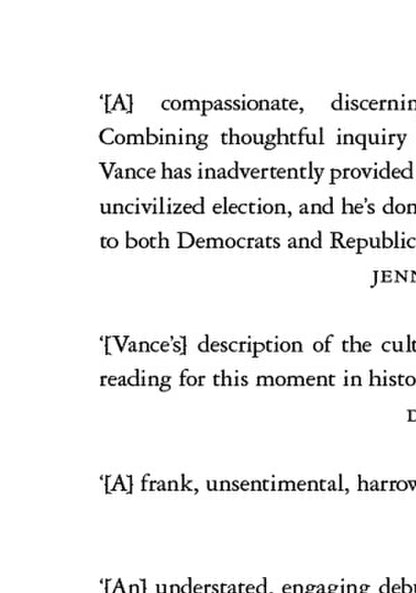 Hillbilly Elegy. A Memoir Of A Family And Culture In Crisis James David Vance / Джеймс Дэвид Вэнс 9780008220563-4