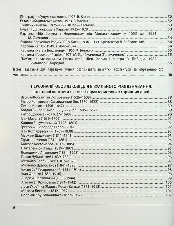 History Of Ukraine. Monuments Of Architecture And Fine Arts, Personnel, Basic Dates And Events. Test Tasks In EIT Format 2026 - сторя Украни. Памятки архтектури та образотворчого мистецтва, персонал, основн дати  под. Тестов завдання у формат ЗНО 2026 Tatyana Zemurova - Тетяна Земерова 9786178678029-6