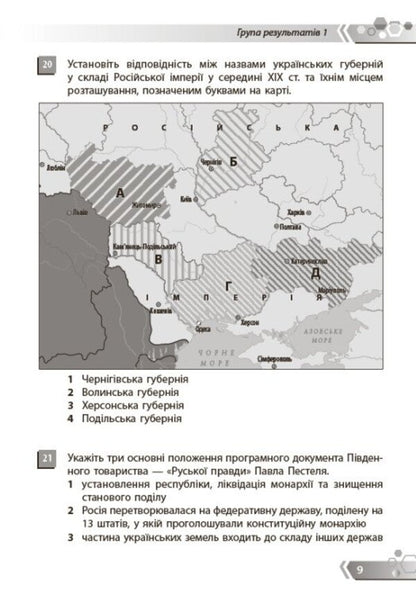 History Of Ukraine 9Th Grade Collection Of Tasks By Groups Of Results - сторя Украни 9 клас Збрник завдань за групами результатв Julia Glukhodedova - Юля Глуходдова 9786178941499-6