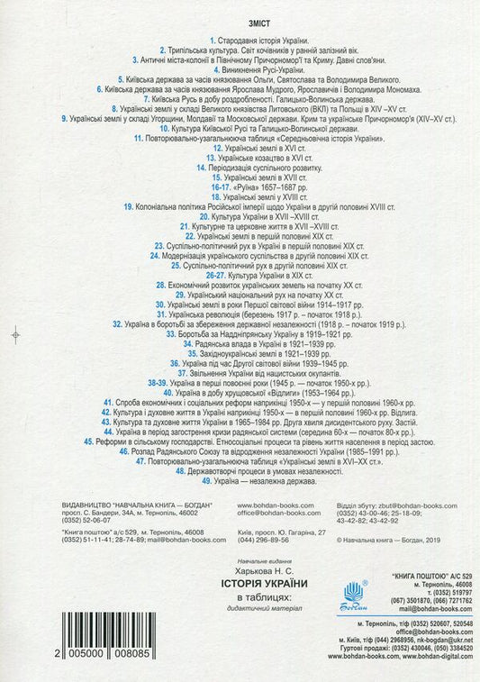 History Of Ukraine In Tables Didactic Material - сторя Украни в таблицях Дидактичний матерал Nadezhda Kharkov - Надя Харкова 2005000008085-2