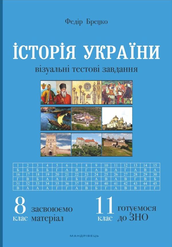 History of Ukraine. 8th grade Visual test tasks / Історія України. 8 клас. Візуальні тестові завдання Федор Брецко 978-966-944-090-7-1