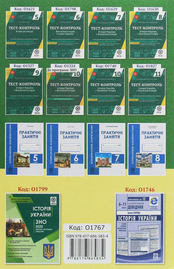 History of Ukraine. Comprehensive preparation for external examinations / Історія України. Комплексна підготовка до ЗНО Ирина Скирда 978-617-686-583-4-2
