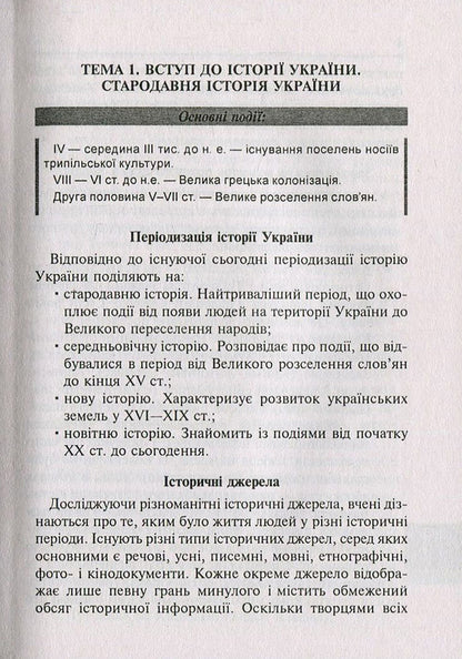 History of Ukraine. Handbook for preparing for external examinations / Історія України. Довідник для підготовки до ЗНО Александр Мартынюк, Наталия Сорочинская 978-966-10-5336-5-4