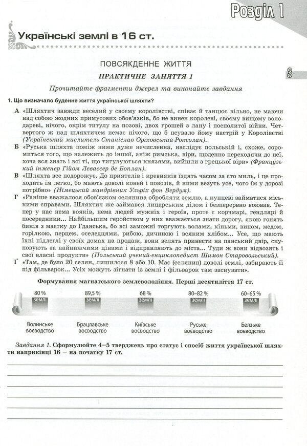 History of Ukraine. Notebook for control and practical works. 8th grade / Історія України. Зошит для контрольних і практичних робіт. 8 клас Виталий Власов 978-966-11-0740-2-3