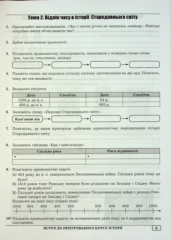 History of Ukraine. World History. Workbook for 6th grade / Історія України. Всесвітня історія. Робочий зошит для 6 класу Юлия Гук, Александр Гук 978-966-496-538-2-6
