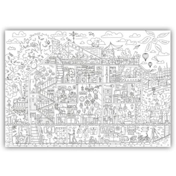 Home Sweet Home. XXL coloring page / Дім, милий дім. Розмальовка XXL  978-966-97625-5-9-6