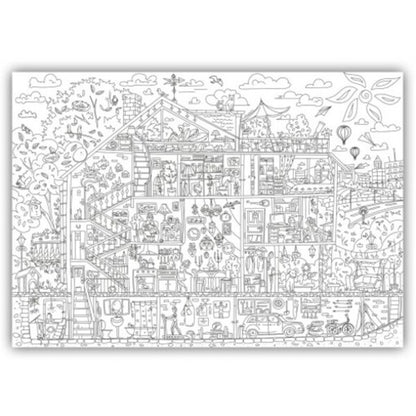 Home Sweet Home. XXL coloring page / Дім, милий дім. Розмальовка XXL  978-966-97625-5-9-6