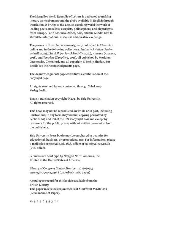 How Fire Descends. New And Selected Poems Sergey Zhadan / Сергей Жадан 9780300272468-6