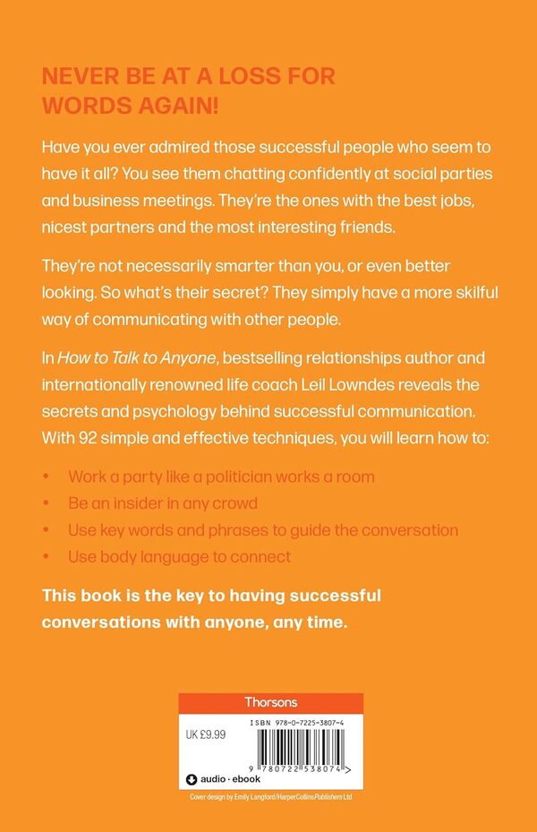 How To Talk To Anyone. 92 Little Tricks For Big Success In Relationships Leil Lowndes / Лейл Лаундес 9780722538074-2