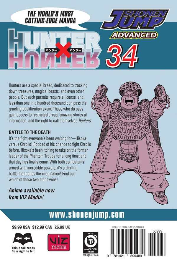 Hunter X Hunter. Volume 34 Yoshikhiro Togasi / Ёсихиро Тогаси 9781421599489-2