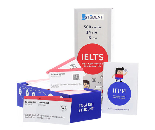 IELTS. Cards for learning English words. 500 cards / IELTS. Картки для вивчення англійських слів. 500 карток  978-617-7702-21-3-2
