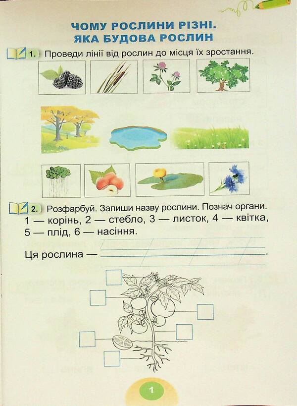 I Explore The World. 1St Class. Workbook. Part 2 / Я досліджую світ. 1 клас. Зошит-практикум. Частина 2 Tatiana Hilberg, Svetlana Tarnavskaya / Тетяна Гільберг, Світлана Тарнавська 9786178370541-3