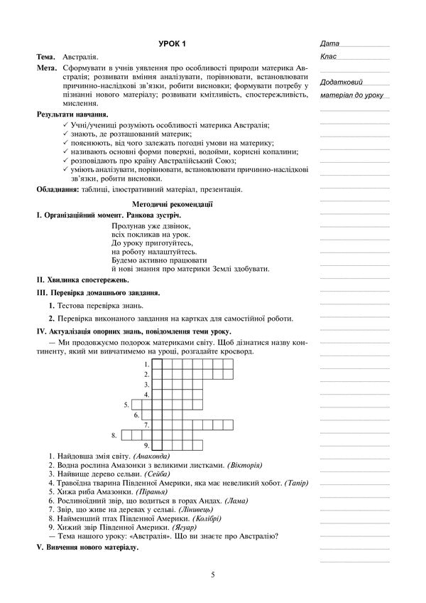 I Explore The World. 4Th Grade Lesson Notes. Part 2 / Я досліджую світ. 4 клас. Конспекти уроків. Частина 2 Natalia Budnaya, Natalia Shost, Svetlana Zabrotskaya, Tatiana Gladyuk / Наталія Будная, Наталія Шост, Світлана Запроцська, Тетяна Гладюк 9789661064576-5