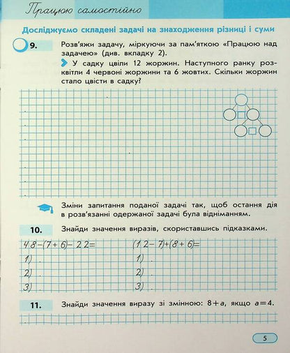 I Work On My Own. Mathematics. Grade 2. Part 2 / Працюю самостійно. Математика. 2 клас. Частина 2 Svetlana Skvortsova, Oksana Onoprienko / Svetlana Skvortsova, Oksana Onoprienko 9786170991614-6