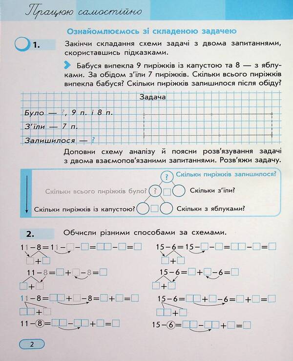 I Work On My Own. Mathematics. Grade 2. Part 2 / Працюю самостійно. Математика. 2 клас. Частина 2 Svetlana Skvortsova, Oksana Onoprienko / Svetlana Skvortsova, Oksana Onoprienko 9786170991614-3