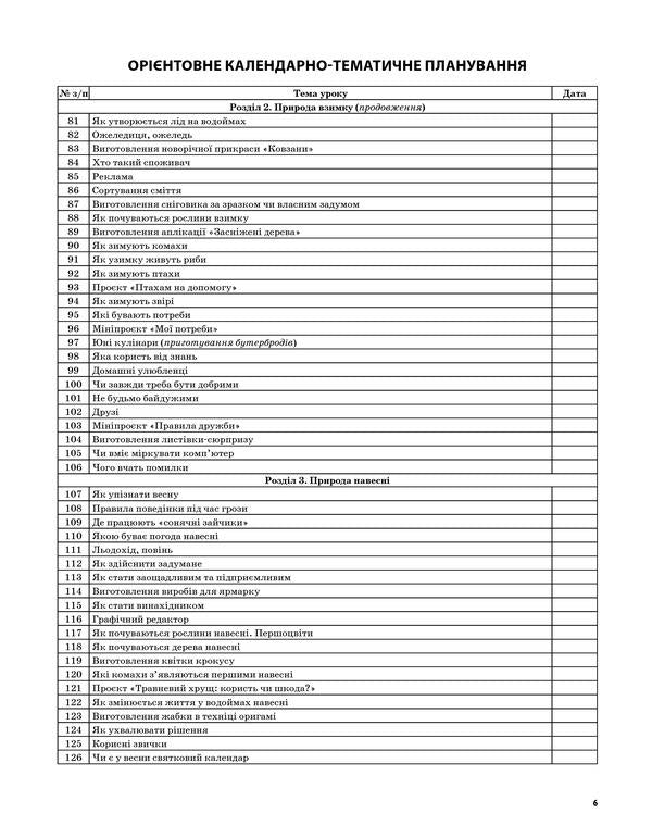 I explore the world. 2nd class. Part 2 (based on the textbook by T. G. Hilberg, S. S. Tarnavska, N. M. Pavych) / Я досліджую світ. 2 клас. Частина 2 (за підручником Т. Г. Гільберг, С. С. Тарнавської, Н. М. Павич)  978-617-00-3821-0-5