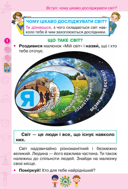 I explore the world. Textbook. Part 1. 1st class / Я досліджую світ. Підручник. Частина 1. 1 клас Ирина Грущинская, Зоя Хитрая, Ирина Дробязко 978-617-7485-87-1-4