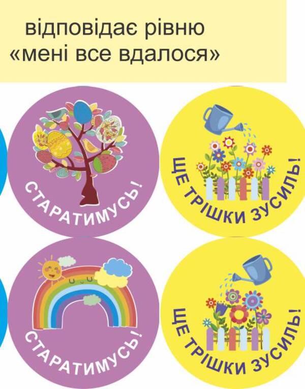 I will succeed! Set #4. Self-assessment stickers / Мені все вдасться! Комплект №4. Наліпки для самооцінювання Леся Вознюк -6