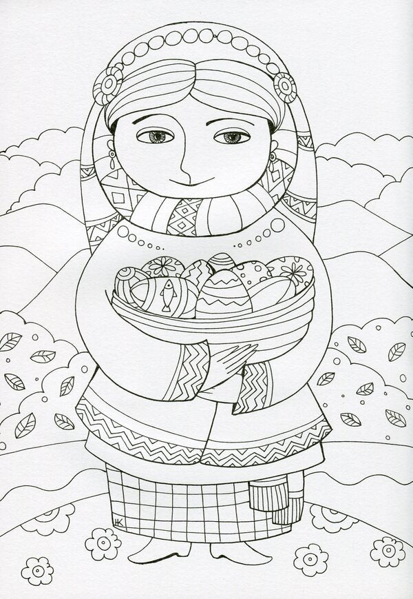 In Anticipation Of Easter. Family Ethno -Coloring / У передчутті Великодня. Родинна етнорозмальовка Natalia Kuri-Maksim / Наталія Курі-Макімив 9789660736191-4