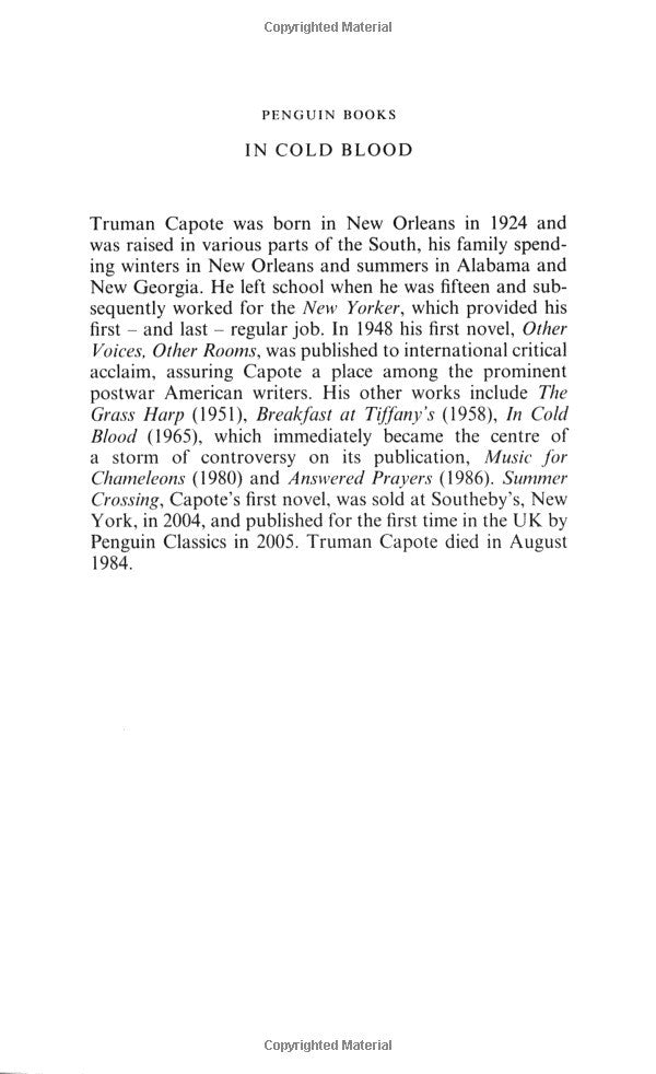 In Cold Blood Trumen Capote / Трумен Капоте 9780141043081-3