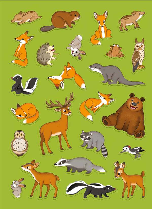 In the forest. Cool stickers / У лісі. Прикольні наліпки  978-966-429-748-3-3