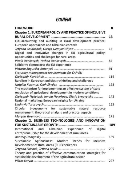 Inclusive Rural Development: Integration, Responsibility, Democracy / Інклюзивний сільський розвиток: інтеграція, відповідальність, демократія O. H. Buluy / О. Г. Булуй 9786177594078-4